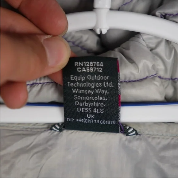 RAB NIKWAX Microlight Down Puffer Alpine Hooded Jacket Coat Size M Purple - Picture 9 of 14